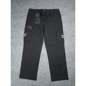 Grimfrost Clan Cargo Pants Men's 36 x 32 Black Tactical Belted Stretch NWT